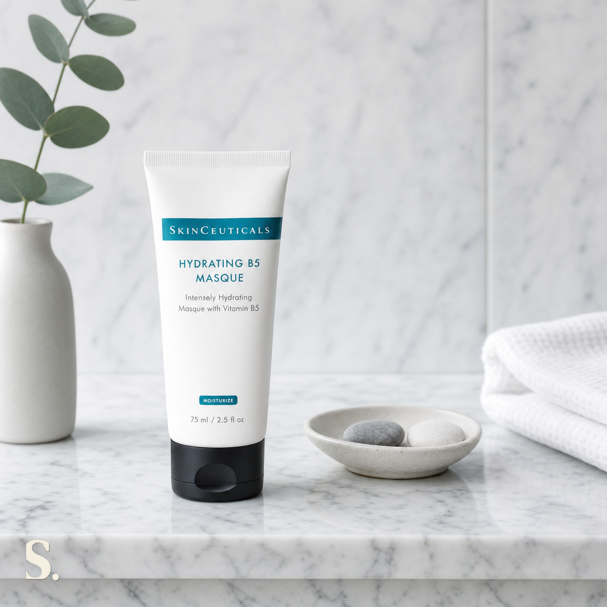 SkinCeuticals Hydrating B5 Masque in a lifestyle bathroom setting — Skintique review