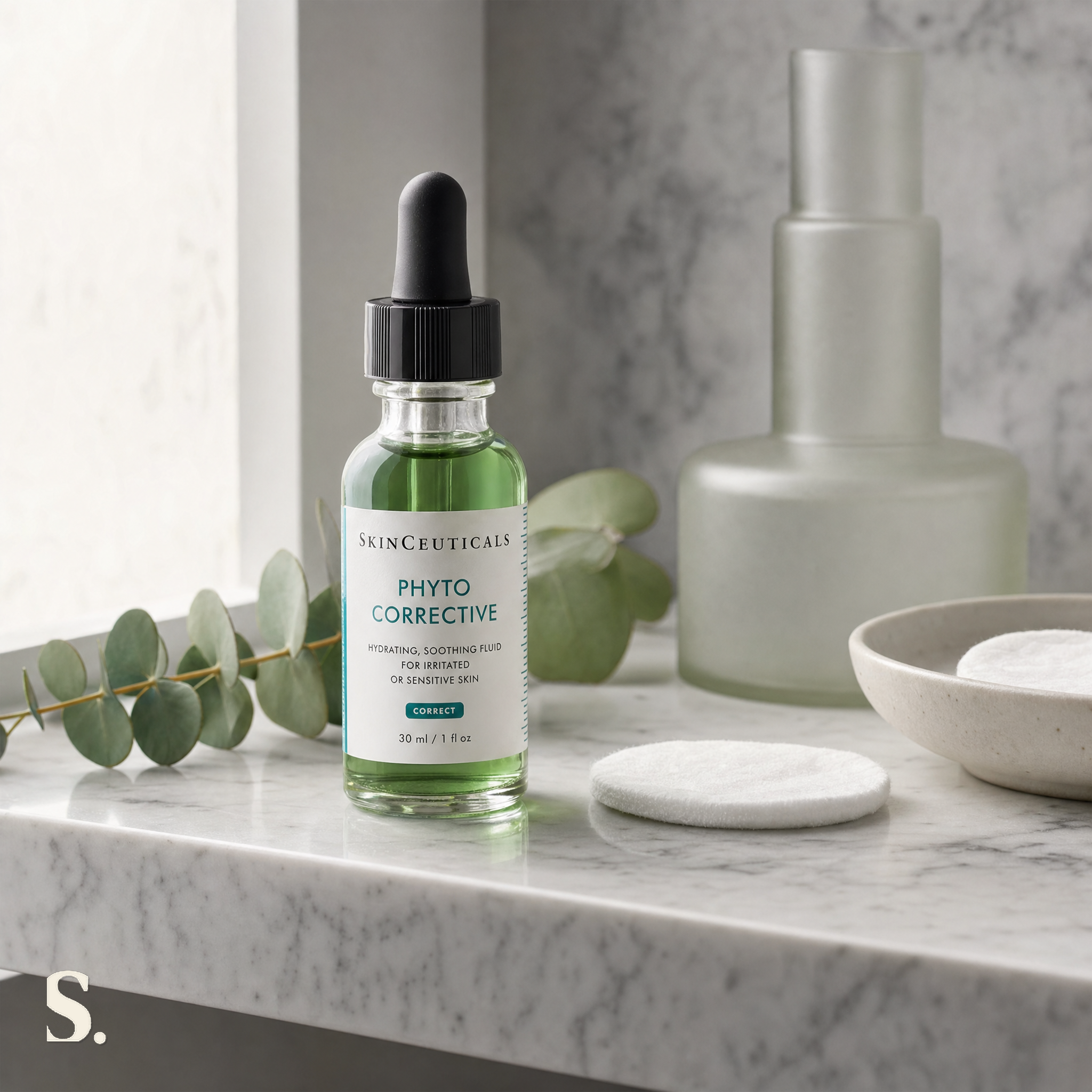 SkinCeuticals Phyto Corrective in a lifestyle bathroom setting — Skintique review